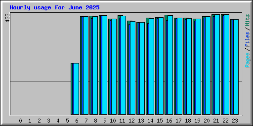 Hourly usage for June 2025