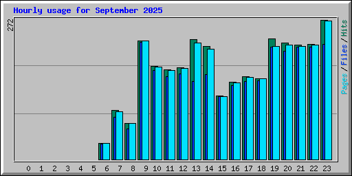 Hourly usage for September 2025