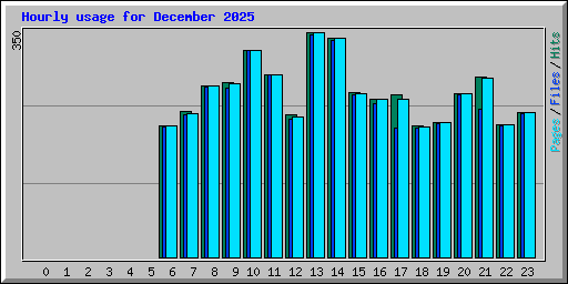 Hourly usage for December 2025